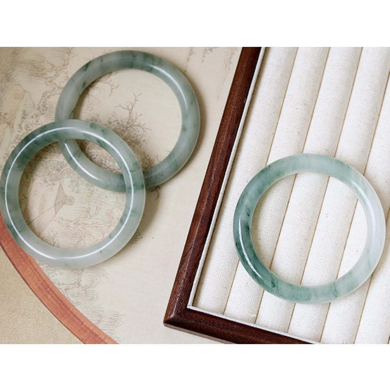 Natural Jade Luck Prosperity Bangle Bracelet