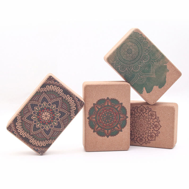 Tibetan Mandala Mindful Yoga Cork Block