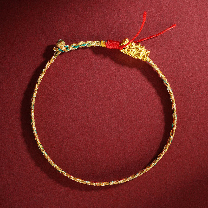 Year of the Dragon Handmade Colorful Dragon Carved Success Braided Bracelet (Extra 30% Off | USE CODE: FS30)