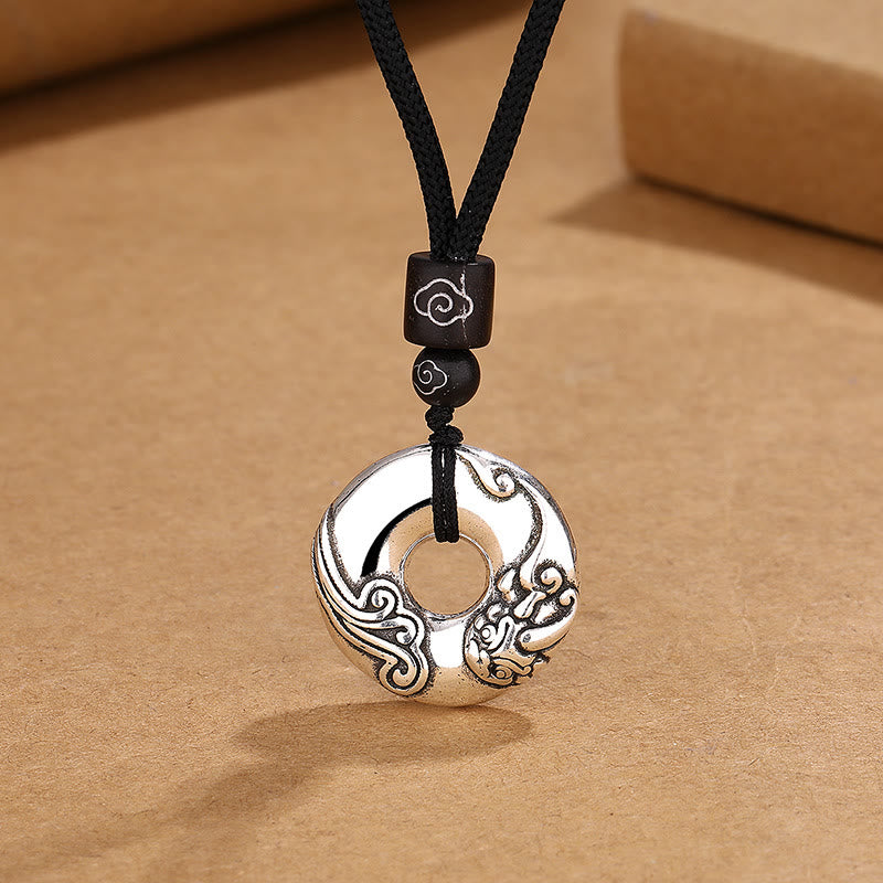 PiXiu Peace Buckle Copper Wealth Necklace Pendant