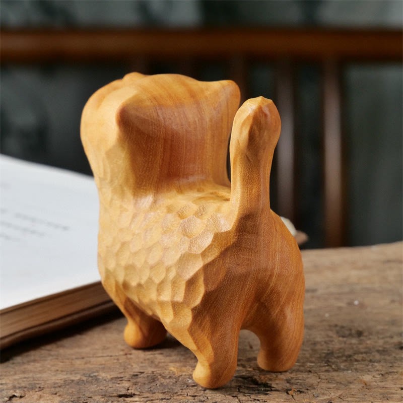 Sandalwood Thuja Sutchuenensis Green Sandalwood Mini Cute Cat Protection Home Decoration