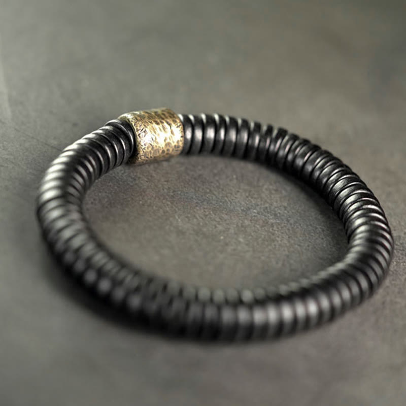 Ebony Wood Copper Brass Calm Bracelet