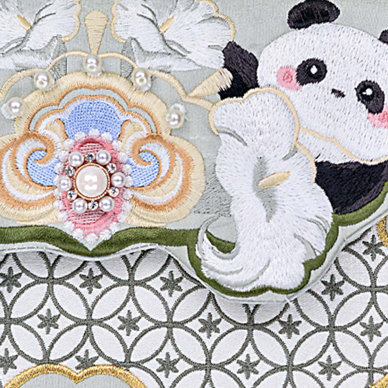 Panda Flowers Gourd Pendant Shoulder Bag Crossbody Bag