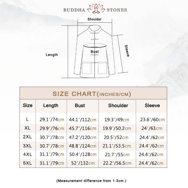 Frog-Button Chinese Tang Suit Ramie Linen Cotton Men Jacket Shirt With Pockets