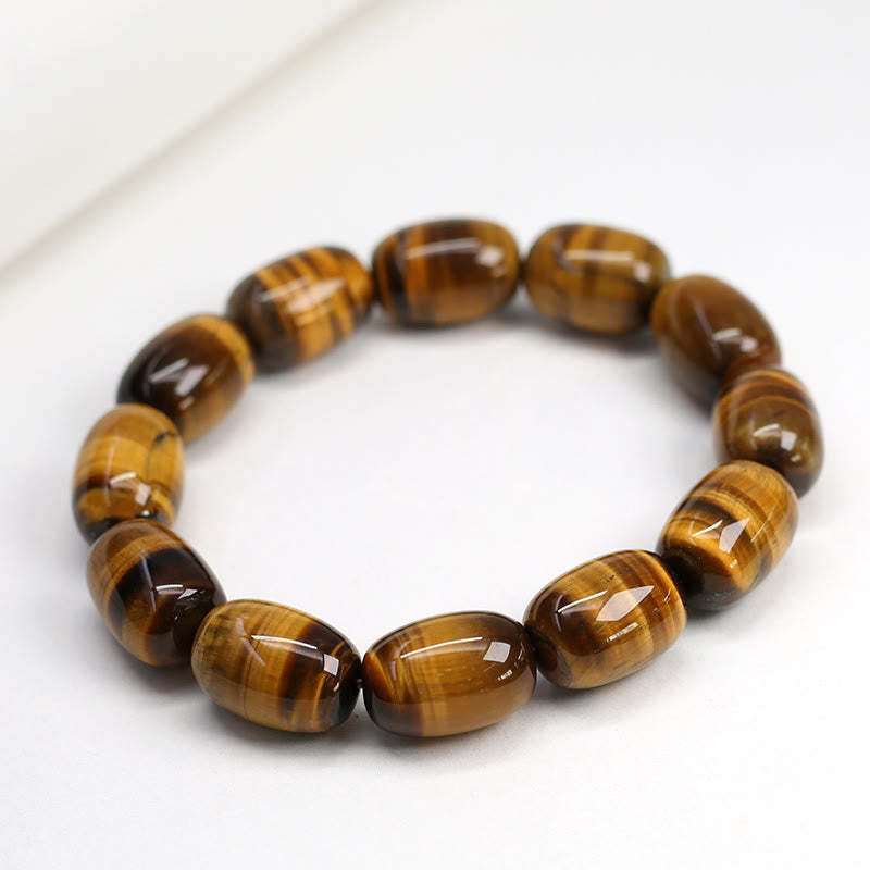 Natural Tiger Eye Stone Integrity Willpower Bracelet