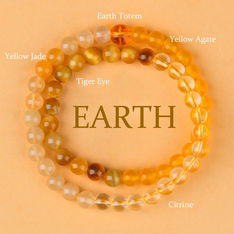 Five Elements Various Agate Crystal Chalcedony White Crystal White Agate Luck Bracelet
