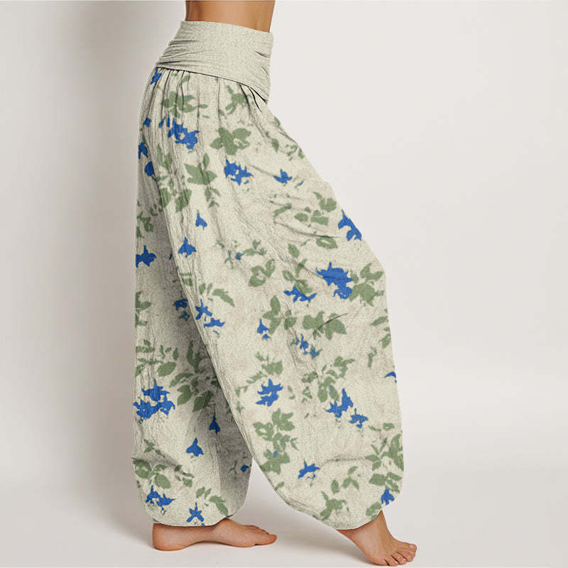 Floral Pattern Women's Elastic Waist Harem Pants