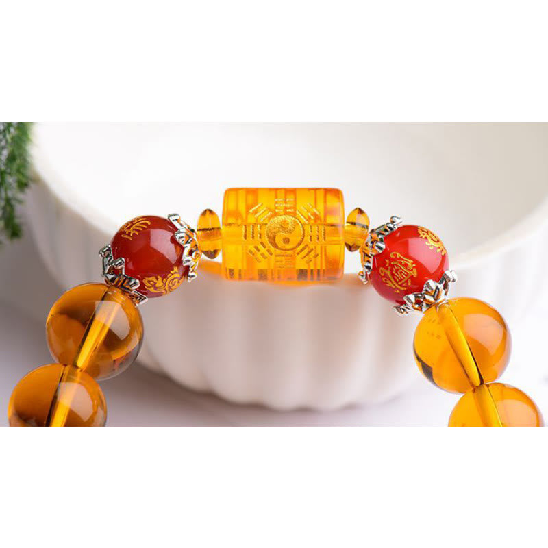 Natural Citrine Fortune Happiness Bracelet