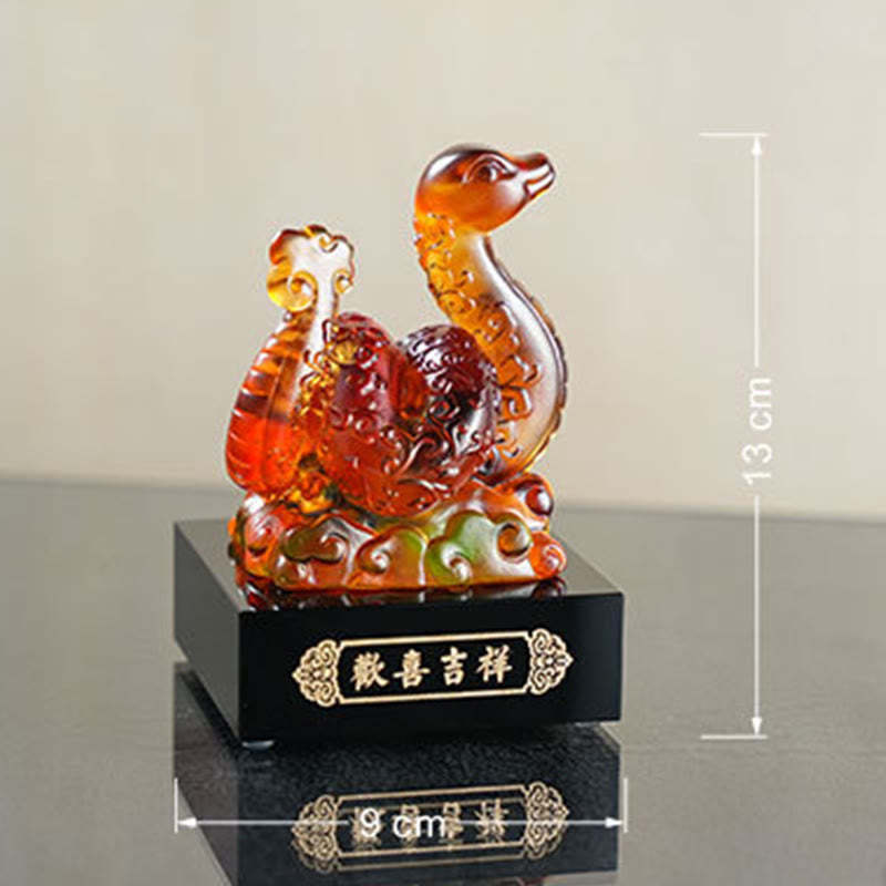 Year Of The Snake Auspicious Clouds Joy And Auspiciousness Liuli Art Piece Home Decoration