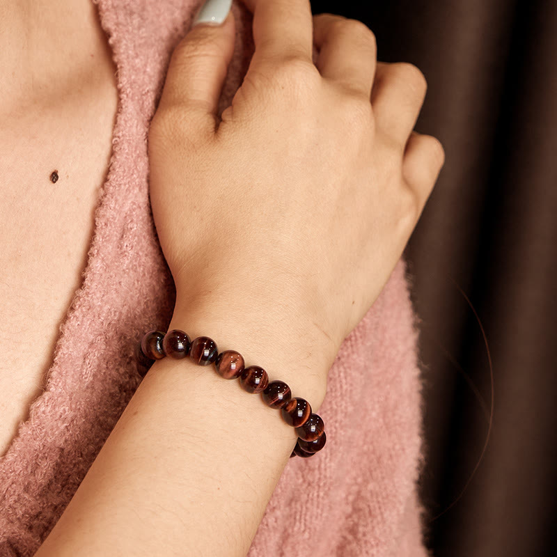 Natural Tiger Eye Healing Bead Bracelet
