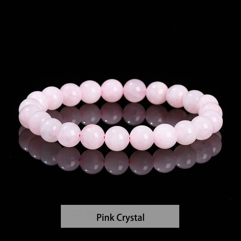 Various Crystal Stone Amethyst Green Aventurine Rose Quartz Healing Bracelet