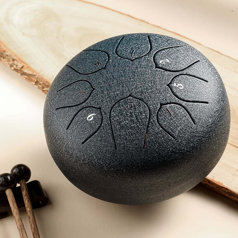 Steel Tongue Drum Sound Healing Meditation Lotus Pattern Drum Kit 8 Note 6 Inch Percussion Instrument