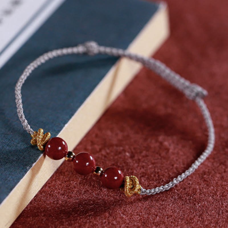 Colorful String Cinnabar Calm Bracelet