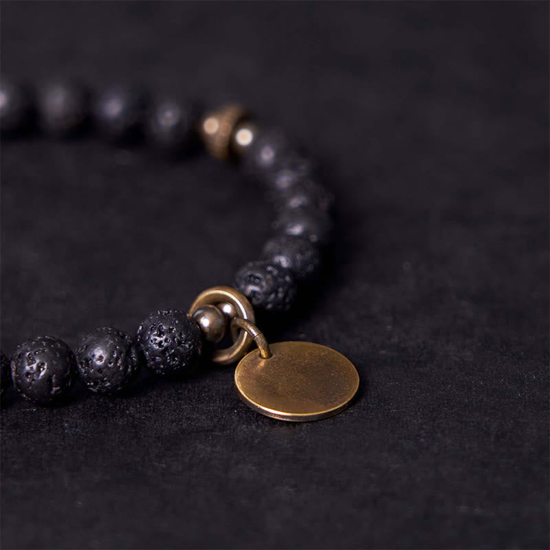Natural Lava Rock Beads Calm Support Healing Bracelet