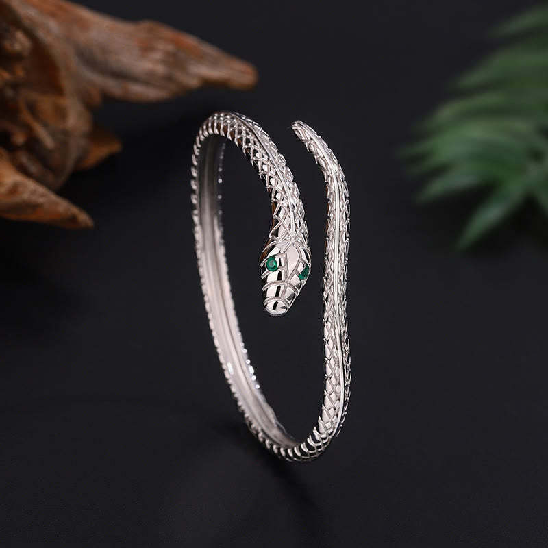 999 Sterling Silver Snake Shape Year Of The Snake Blessing Bracelet