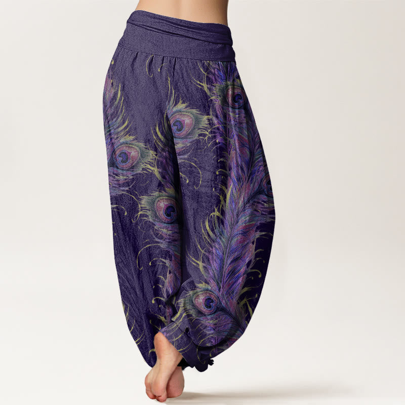 Bright Phoenix Pattern Women's Elastic Waist Harem Pants