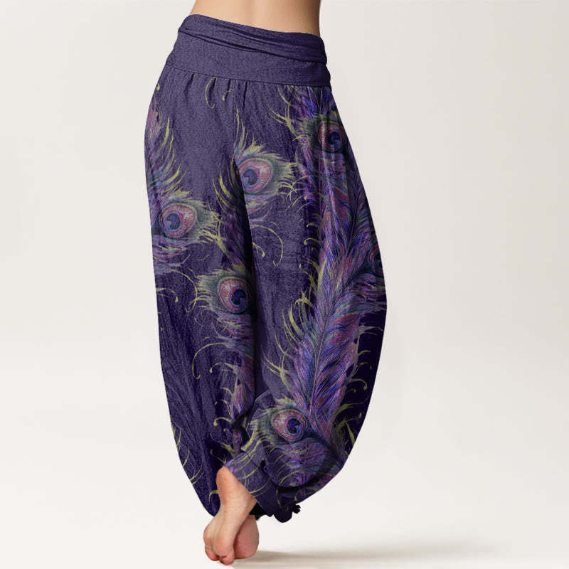 Bright Phoenix Pattern Women's Elastic Waist Harem Pants