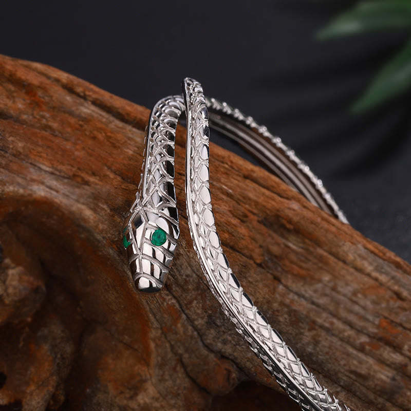 999 Sterling Silver Snake Shape Year Of The Snake Blessing Bracelet