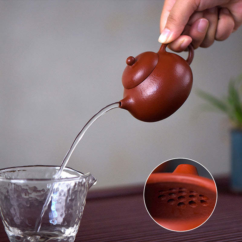 Yixing All Handmade Wen Dan Brown Purple Clay Kung Fu Teapot