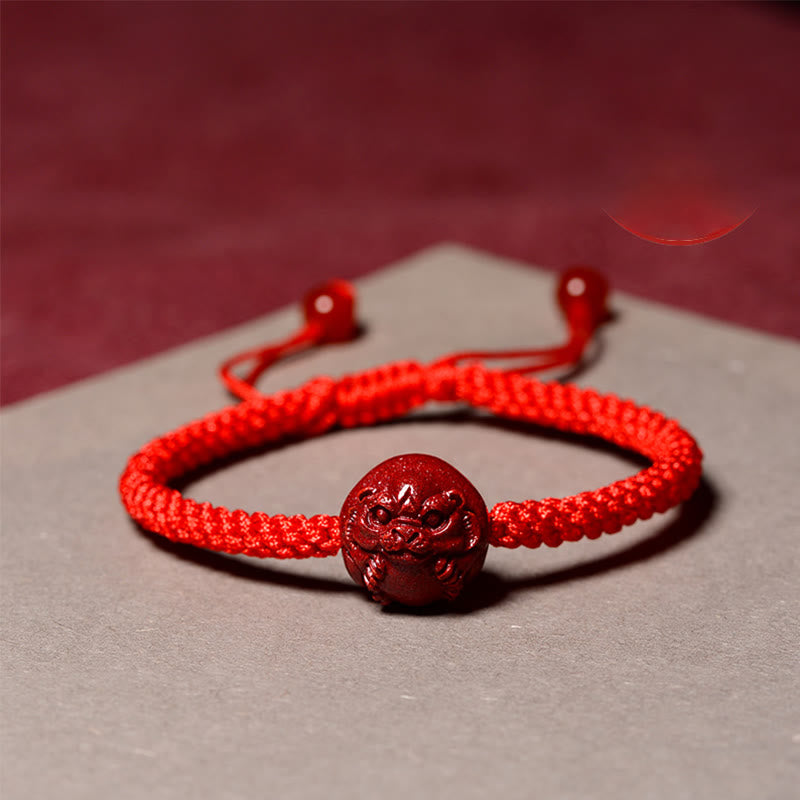 Chinese Zodiac Red String Cinnabar Blessing Bracelet