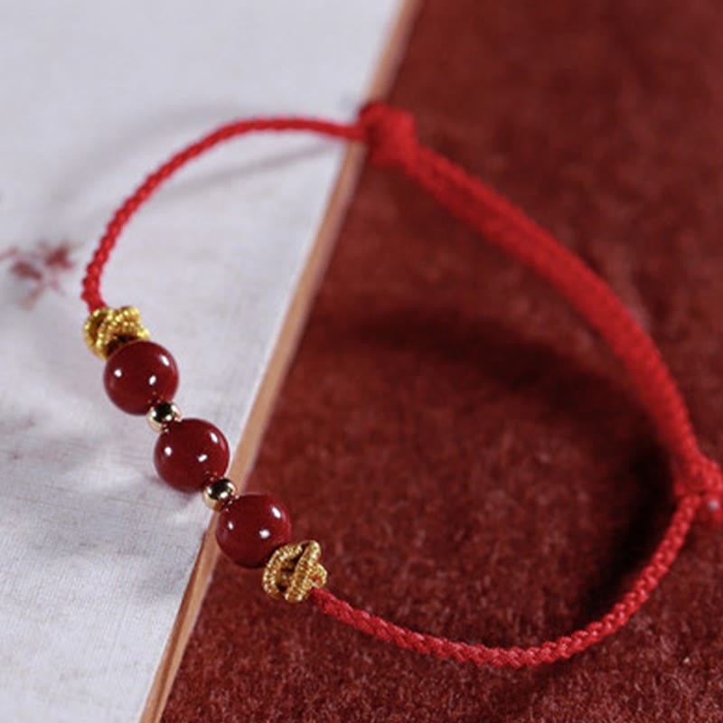Colorful String Cinnabar Calm Bracelet