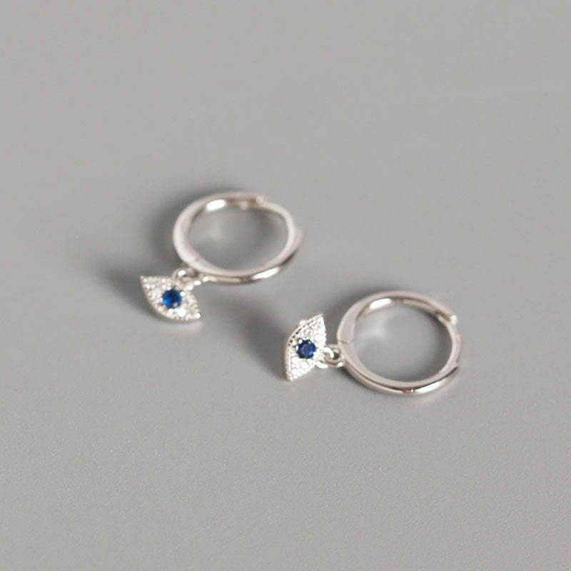 925 Sterling Silver Evil Eye Blessing Protection Stud Earrings