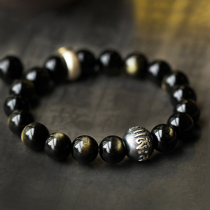 Chinese Zodiac Natal mystic zen Obsidian Purification Bracelet