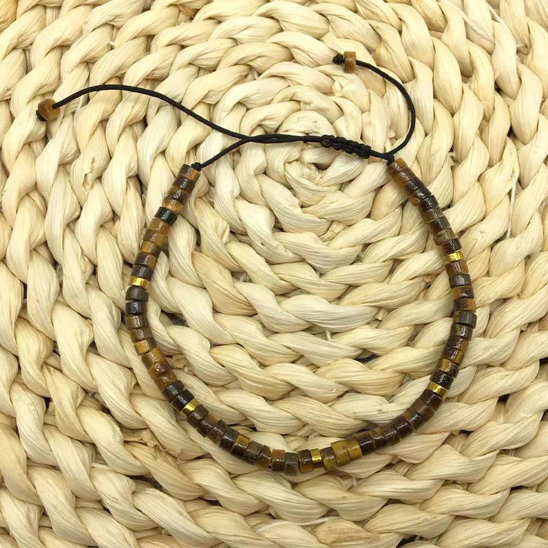 mystic zen Stone Natural Tiger Eye Spacer Bead Courage Bracelet