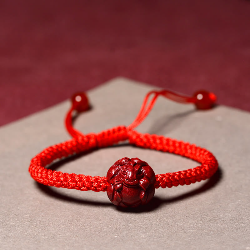 Chinese Zodiac Red String Cinnabar Blessing Bracelet