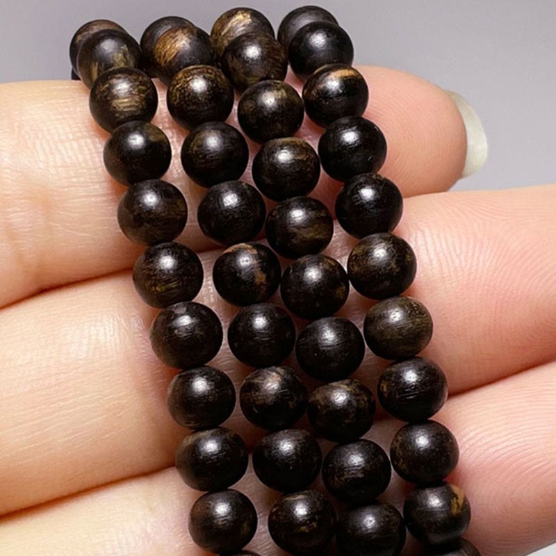 Nha Trang Bai Qinan Agarwood Turquoise Amber Red Agate Strength Meditation Bracelet