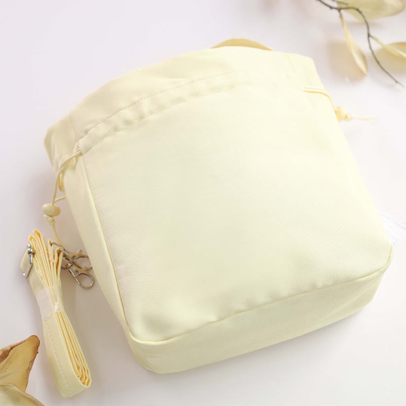 Embroidered Osmanthus Peony Grape Cat Cotton Linen Tote Crossbody Bag Shoulder Bag Handbag