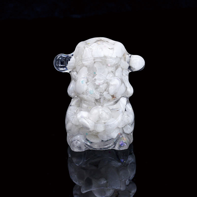 God of Wealth Amethyst Crystal Resin Energy Fortune Home Decoration
