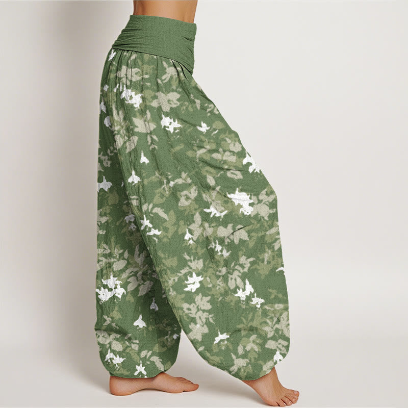 Floral Pattern Women's Elastic Waist Harem Pants