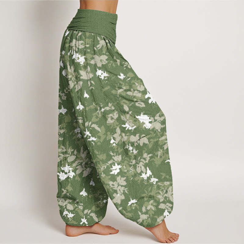 Floral Pattern Women's Elastic Waist Harem Pants