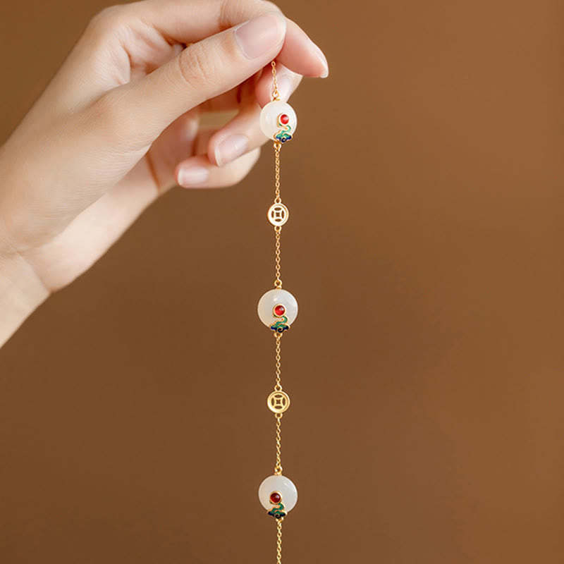Auspicious Clouds Jade Pattern Luck Bracelet