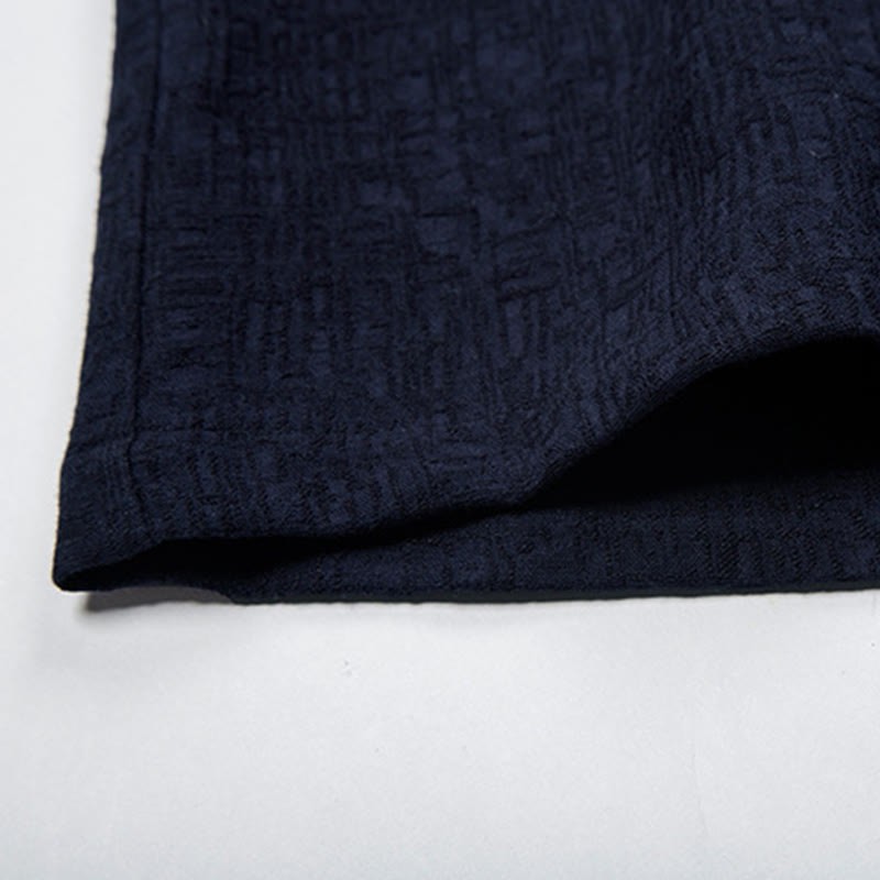 Fall Solid Long Sleeve Button Shirt Cotton Linen Men Clothing