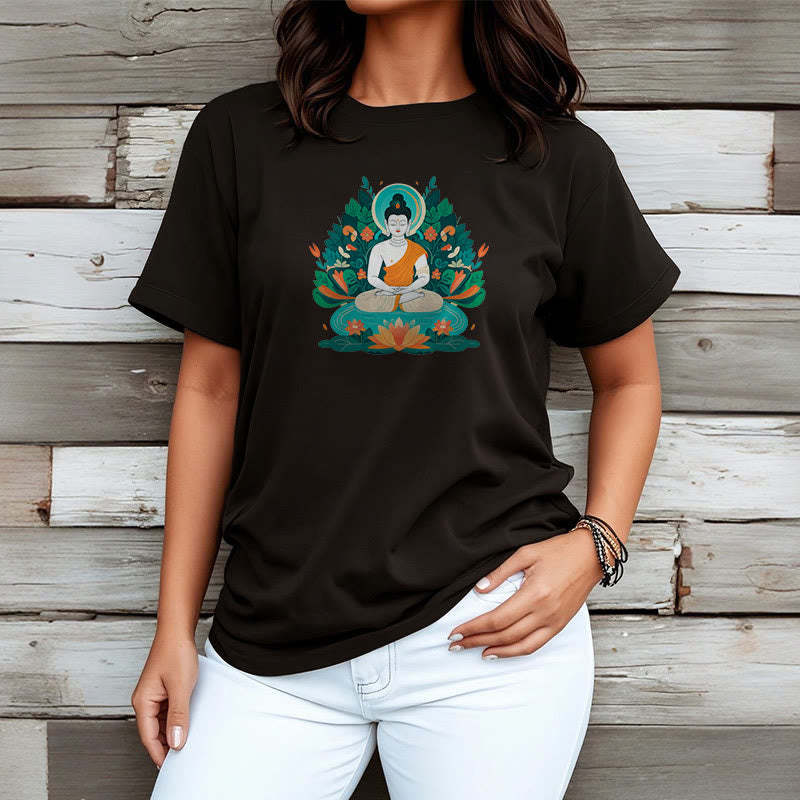 Flower Grass Lotus Bodhisattva Tee T-shirt