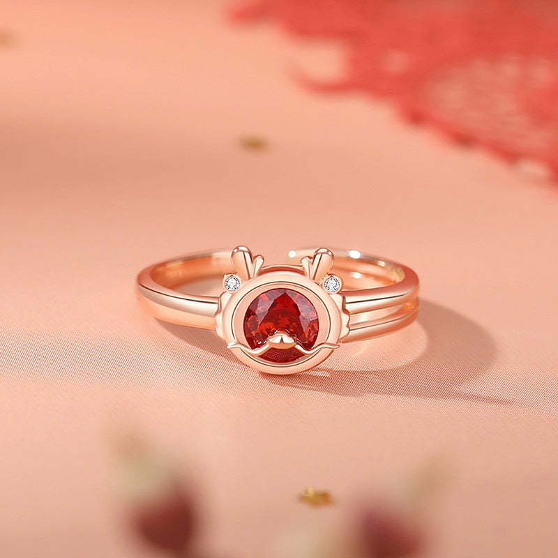 925 Sterling Silver Year Of The Dragon Luck Red Zircon Necklace Pendant Bracelet Earrings Ring (Extra 30% Off | USE CODE: FS30)