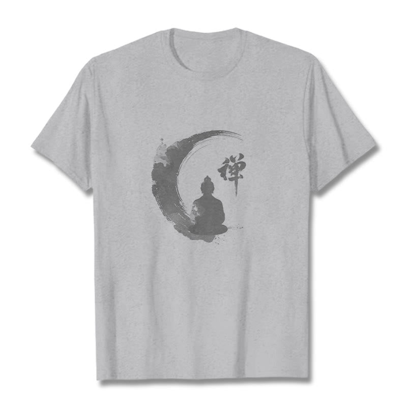 Meditating mystic zen Pattern Cotton Tee T-shirt