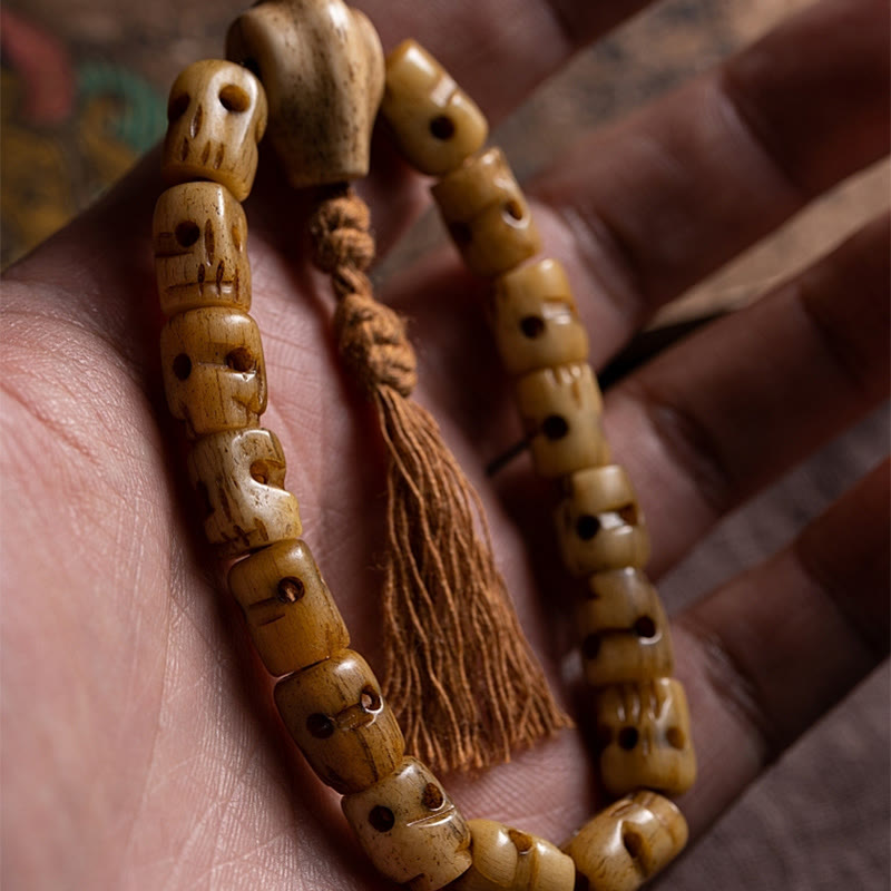 Tibetan Yak Bone The Lord Of The Corpse Forest Keep Away Evil Spirits Bracelet