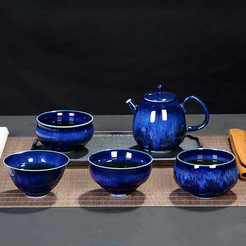 Chinese Jianzhan Glaze Kiln Change Ceramic Teacup Tenmoku Kung Fu Tea Cup