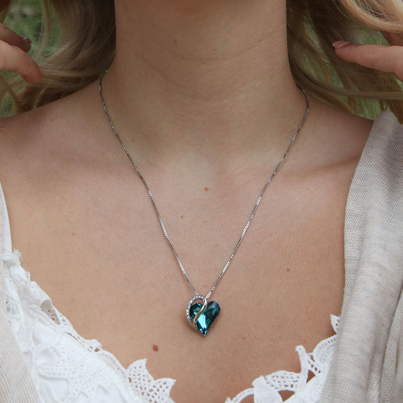mystic zenstoneshop Love Heart Birthstone Healing Energy Necklace Pendant (Extra 30% Off | USE CODE: FS30)