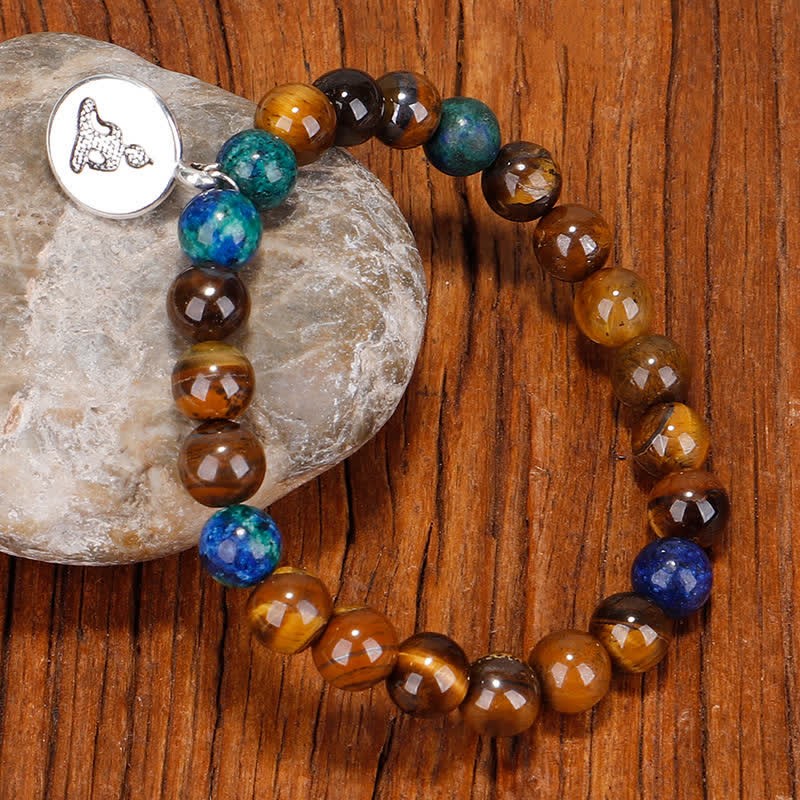 108 Mala Beads Tiger Eye mystic zen Strength Bracelet Tassel Necklace Pendant