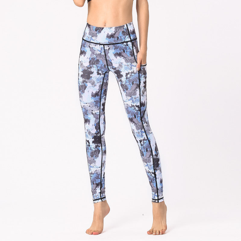 Colorful Print Pants Sports Exercise Fitness Leggings Women's Yoga Pants