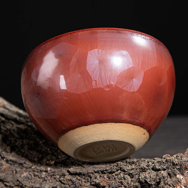 Handmade Chinese Jianzhan Lotus Design Ceramic Teacup Kung Fu Tea Cup