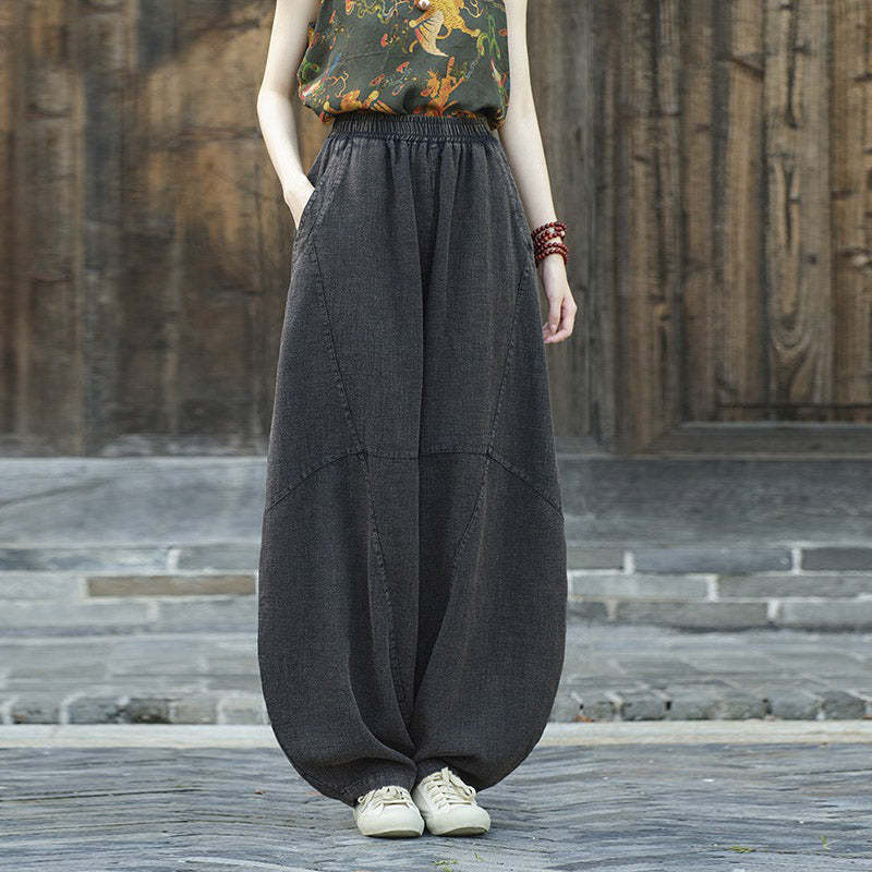 Cotton Linen Pants Harem Trousers Loose Zen Yoga Tai Chi Women's Pants