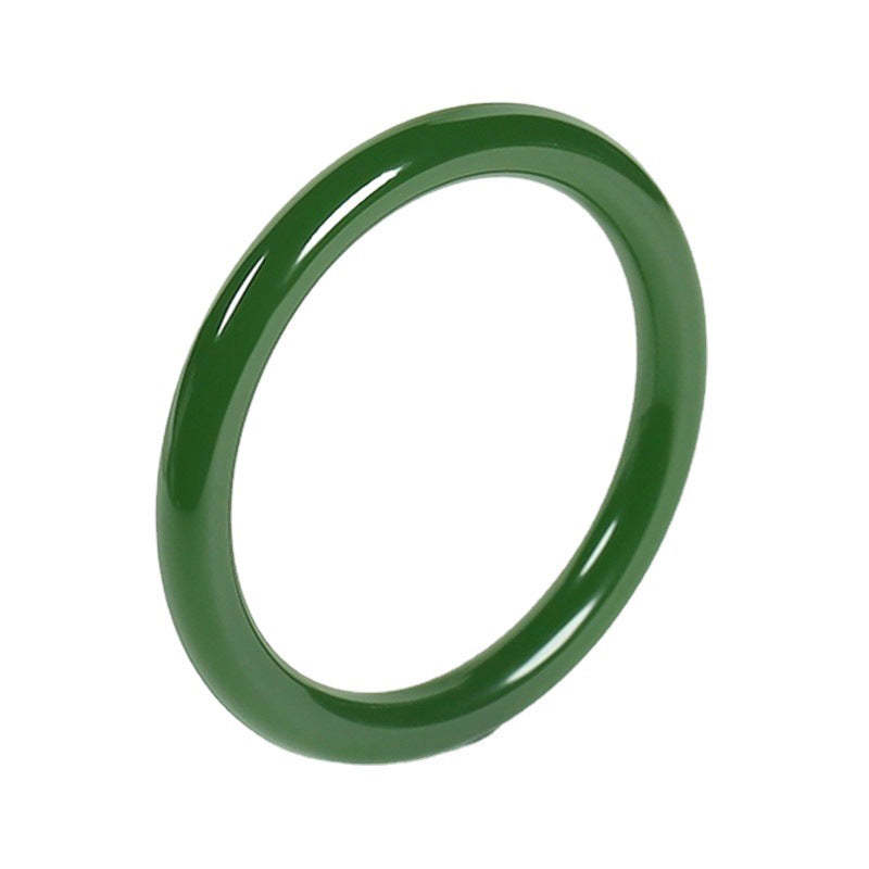 Cyan Jade Longevity Blessing Bangle Bracelet