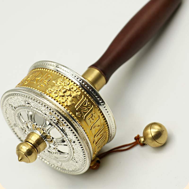 Tibetan Prayer Wheel Six True Words Copper Peace Protection Decoration
