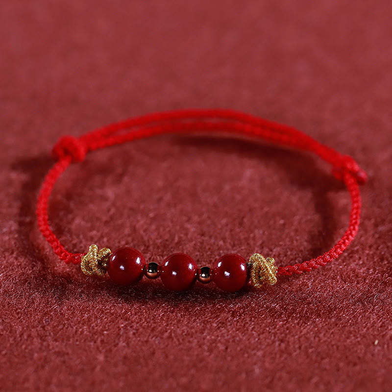 Colorful String Cinnabar Calm Bracelet