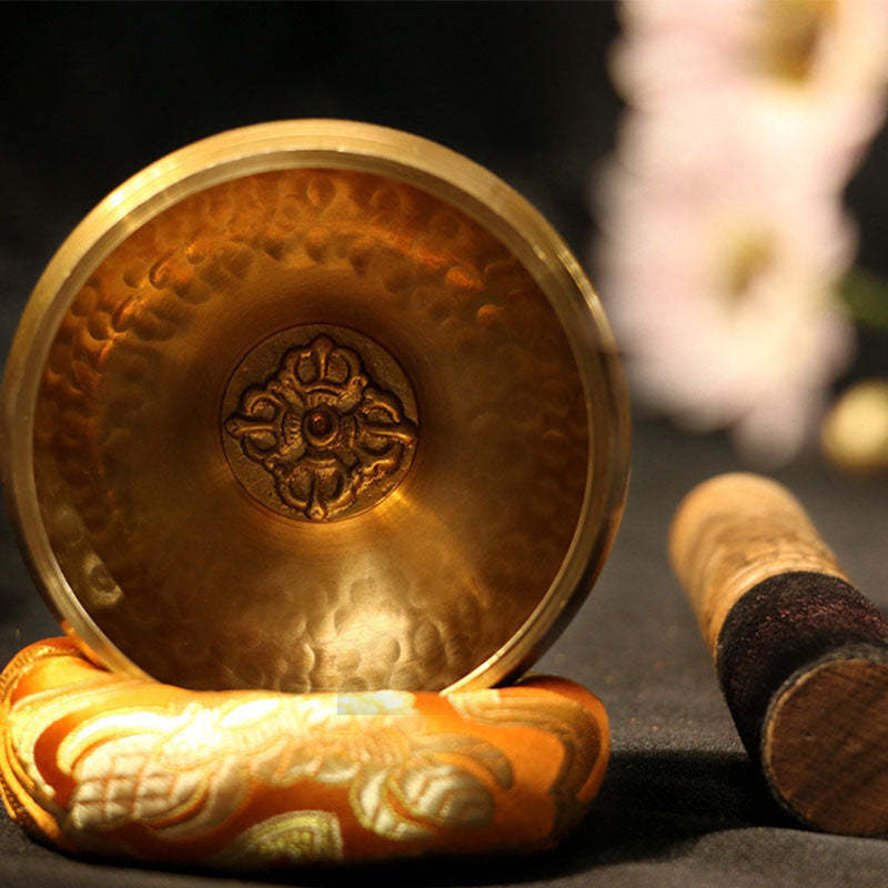 Tibetan Sound Bowl Handcrafted for Relaxation and Mindfulness Meditation Singing Bowl Set